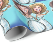 Lesbian Wedding Cake Dolls Cadeaupapier (Rol Hoek)