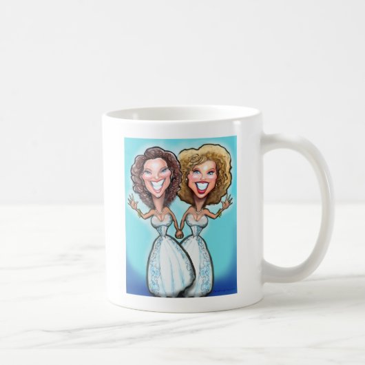 Lesbian Wedding Cake Dolls Koffiemok (Rechts)
