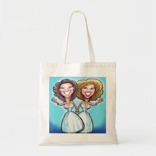 Lesbian Wedding Cake Dolls Tote Bag (Voorkant)