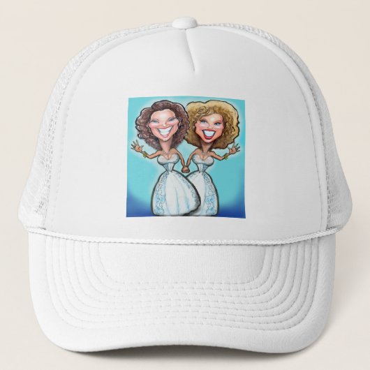Lesbian Wedding Cake Dolls Trucker Pet (Voorkant)