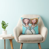 Lesbian Wedding Cake Toppers Kussen (Stoel)