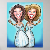 Lesbian Wedding Cake Toppers Poster (Voorkant)