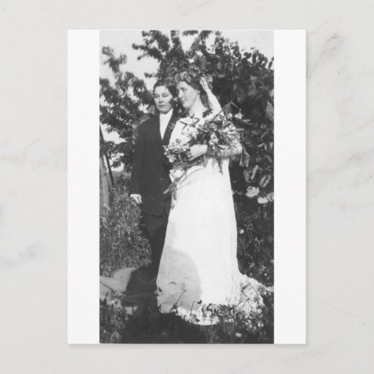 Lesbian Wedding Circa 1920 Briefkaart (Voorkant)