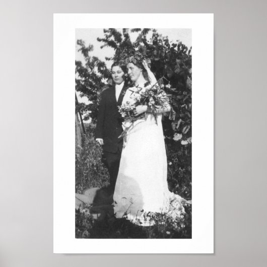 Lesbian Wedding Circa 1920 Poster (Voorkant)