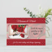 Lesbian Wedding Civil Union met Red Roses Kaart (Staand voorkant)