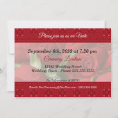 Lesbian Wedding Civil Union met Red Roses Kaart (Achterkant)