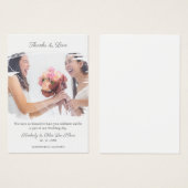 Lesbian Wedding Couple to Thank Guests on Brush Visitekaartje (Voorkant /achterkant)