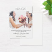 Lesbian Wedding Couple to Thank Guests on Brush Visitekaartje (Bureau)