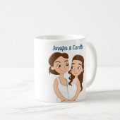 Lesbian Wedding Custom Couple Koffiemok (Voorkant rechts)
