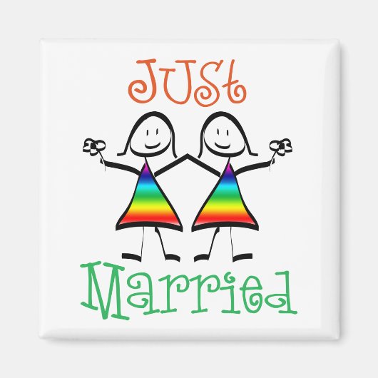 Lesbian Wedding Favors Magneet (Voorkant)