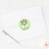 Lesbian Wedding Favors Ronde Sticker (Envelop)