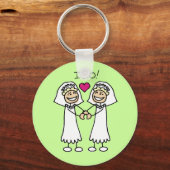 Lesbian Wedding Favors Sleutelhanger (Voorkant)