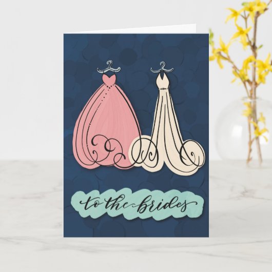 Lesbian Wedding Kaart (Gele Bloem)