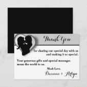 Lesbian Wedding Kiss - Hartelijk dank - Jullie kaa Bedankkaart (Voorkant / Achterkant)