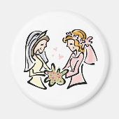 Lesbian Wedding Magneet (Voorkant)