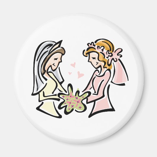 Lesbian Wedding Magneet (Voorkant)