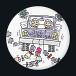 Lesbian Wedding Net getrouwd Magneet<br><div class="desc">Lesbische trouwt-shirts en cadeaus voor de twee bruiden die gewoon getrouwd zijn! Deze Lesbische Brides Net gehuwde t-shirts,  kleding en cadeautjes kunnen allemaal gepersonaliseerd en aangepast worden op elke manier die je maar wilt door de twee bruidnamen of de trouwdatum toe te voegen.</div>