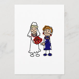 Lesbian Wedding One Bride Kaart