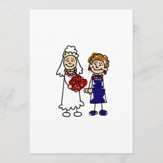 Lesbian Wedding One Bride Kaart