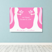 Lesbian Wedding Persoonlijk Canvas Afdruk (Insitu (Houten vloer))