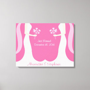 Lesbian Wedding Persoonlijk Canvas Afdruk
