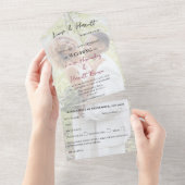 Lesbian Wedding Photo All In One Uitnodiging (Afscheurbaar)