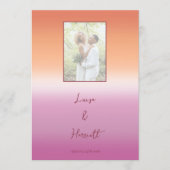 Lesbian Wedding Photo Pride Flag Gradient Menu (Voorkant)