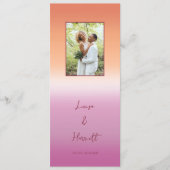 Lesbian Wedding Photo Pride Flag Gradient Menu (Voorkant)