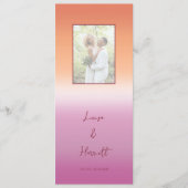 Lesbian Wedding Photo Pride Flag Gradient Menu (Voorkant)