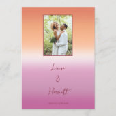 Lesbian Wedding Photo Pride Flag Gradient Menu (Voorkant)