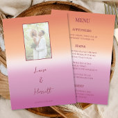 Lesbian Wedding Photo Pride Flag Gradient Menu