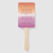 Lesbian Wedding Photo Pride Flag Gradient Program Handwaaier (Achterkant)