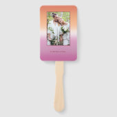 Lesbian Wedding Photo Pride Flag Gradient Program Handwaaier (Voorkant)