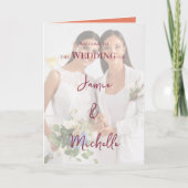 Lesbian Wedding Photo Pride Flag Gradient Programma (Voorkant)