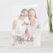 Lesbian Wedding Photo Pride Flag Gradient Programma (Voorkant)