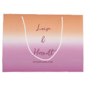 Lesbian Wedding Pride Flag Gradient Large Groot Cadeauzakje (Achterkant)