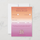 Lesbian Wedding Pride Flag Gradient RSVP Kaartje (Voorkant)