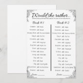 Lesbian Wedding Shower Game, zou ze liever hebben? Kaart (Voorkant / Achterkant)