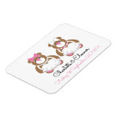 Lesbian Wedding Teddy Bear Brides cadeau of gunst Magneet (Linkerzijde)