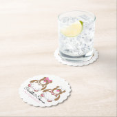 Lesbian Wedding Teddy Bear Brides Kartonnen Onderzetters (Insitu)