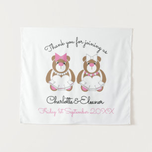 Lesbian Wedding Teddy Bear Brides Wandkleed