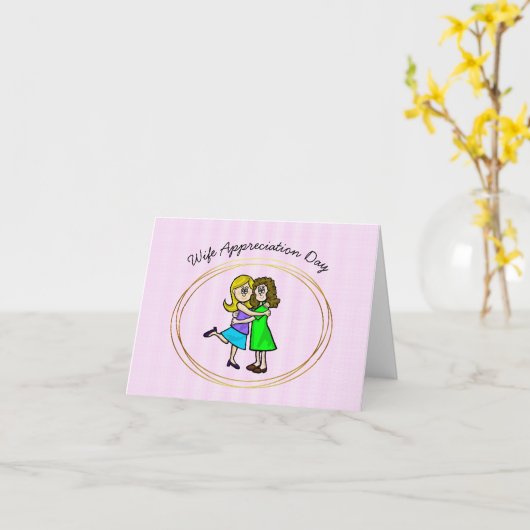 Lesbian Wife Appreciation Day Card Kaart (Gele Bloem)