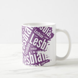 LESBIAN WORD PATTERN WHITE -.png Koffiemok