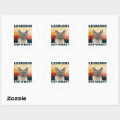 Lesbianen eten wat? ronde sticker (Vel)