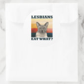 Lesbianen eten wat? ronde sticker (Tas)