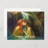 Lesbianen in vallend water briefkaart (Voorkant / Achterkant)