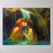Lesbianen in vallend water poster (Voorkant)