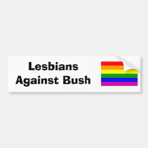 Lesbianen tegen Struik Bumpersticker
