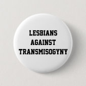 Lesbianen tegen transvrouwenhaat ronde button 5,7 cm (Voorkant)