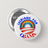 LESBIANEN VOOR OBAMA RONDE BUTTON 5,7 CM (Voorkant /achterkant)